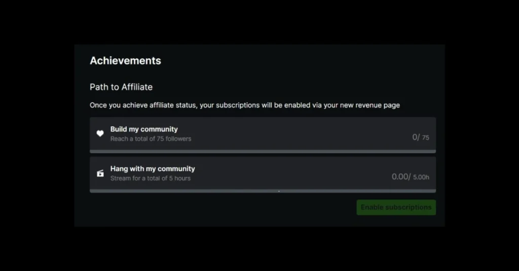 Activar Programa de suscripciones de Kick Creator