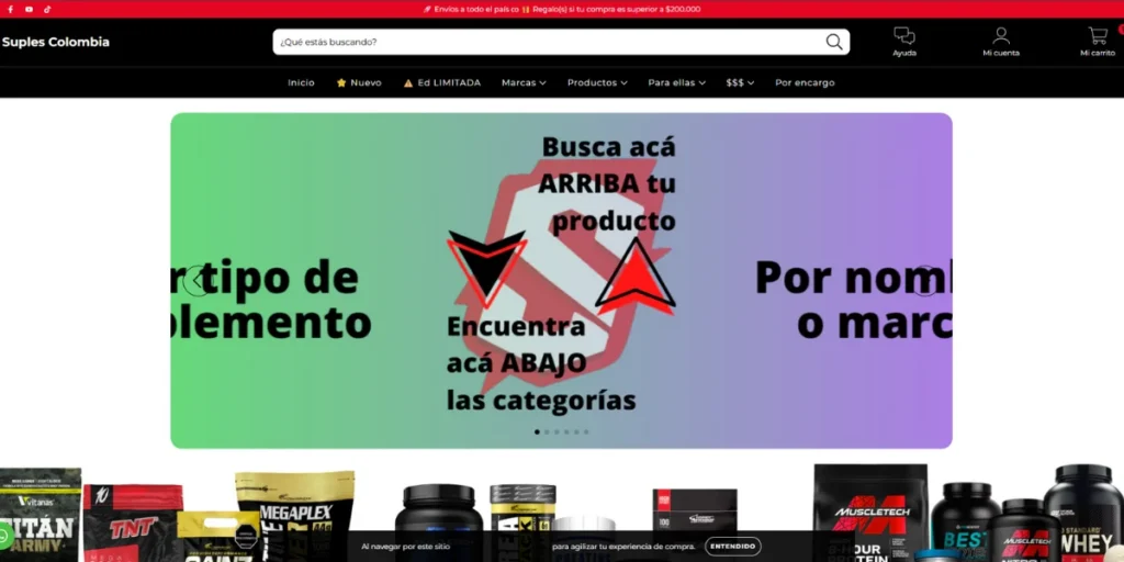 Captura de pantalla Suples suplementos