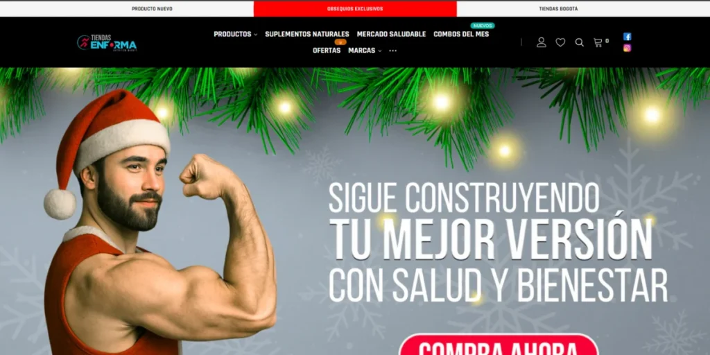 Captura de pantalla enforma suplementos