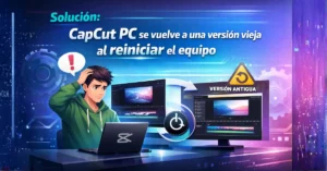 Solución: CapCut PC se vuelve a una versión vieja al reiniciar el equipo. Interfaz moderna capcut